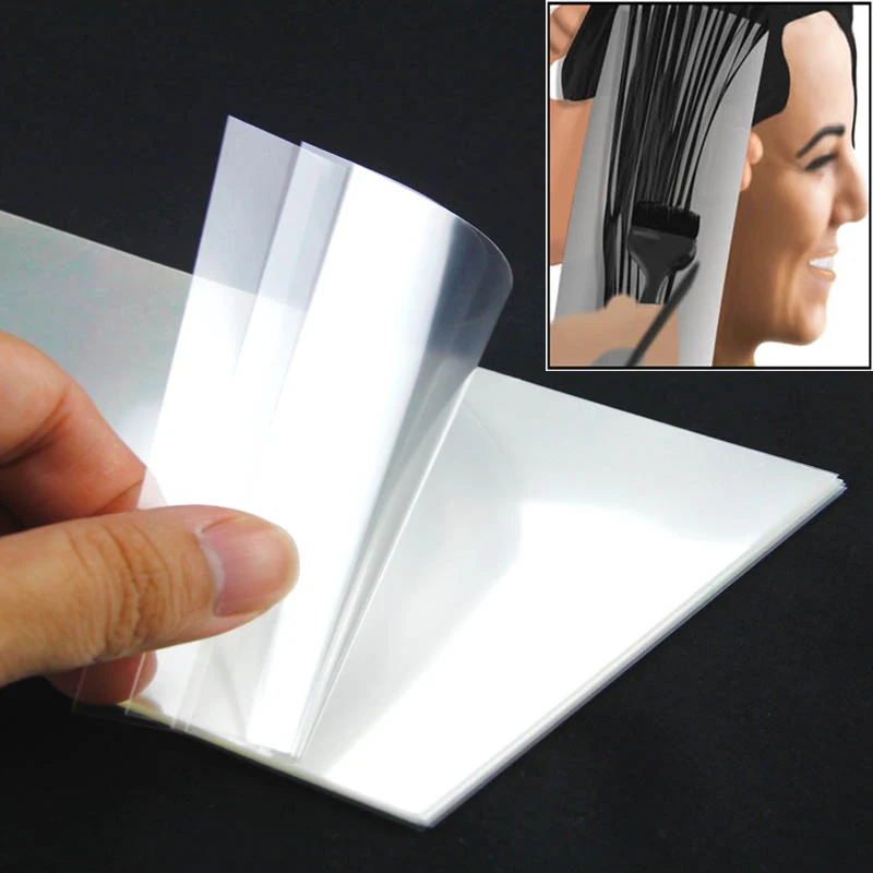 24pcs Set Clear Hair Dye Sheets Isolation Stain Dyeing Color Board