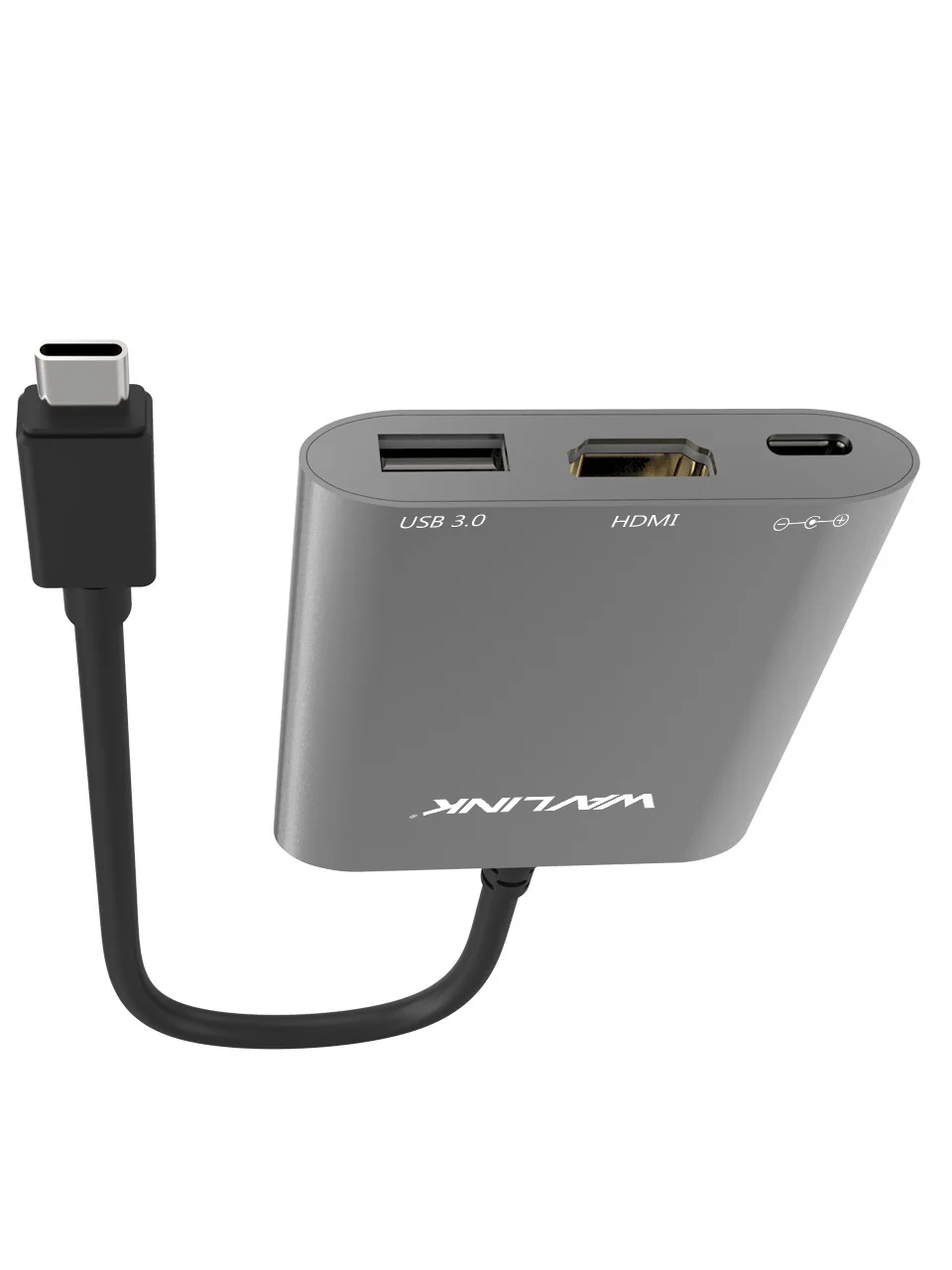 Wavlink Aluminum USB C Hub External Power USB 3.1 USB C Gen 2 Hub Super Speed Type C 2 Port Hub with HDMI 4K and Power Delivery