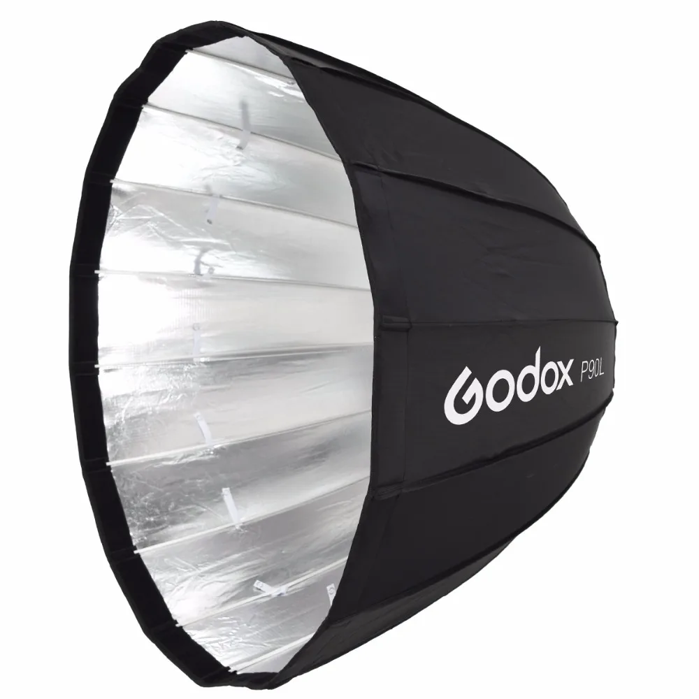 Godox Портативный P90L 90 см глубоко параболический Softbox Bowens крепление Studio вспышка Speedlite отражатель фотостудия Softbox