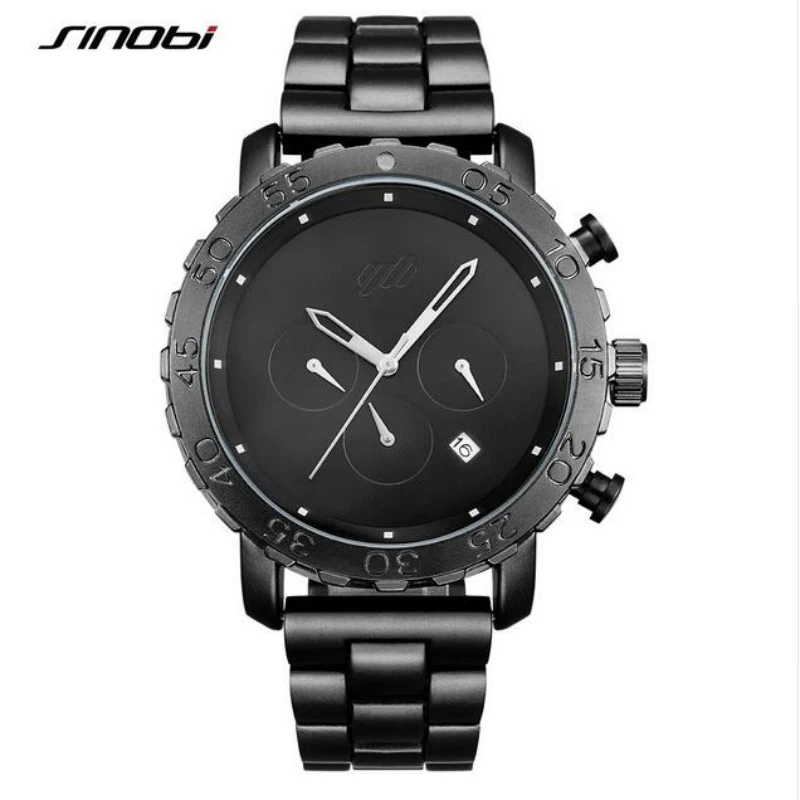 

SINOBI Top Brand Sport Watches Chronograph Military Watch Men Watch Waterproof Fashion Men's Watch Clock saat relogio masculino