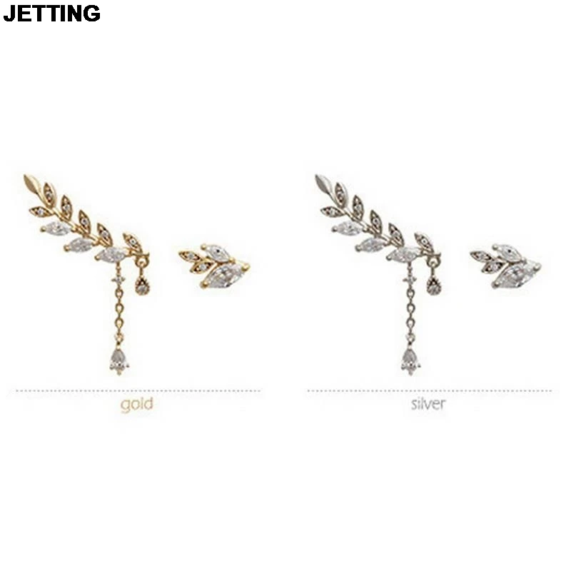 JETTING Silver  Stars Element Crystal Pearl Earrings Ear Hook For Women Girl Jewelry 1 Pair
