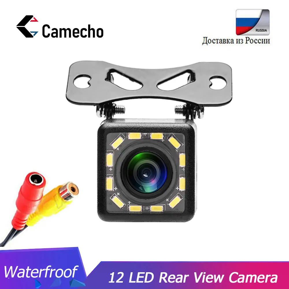 

Camecho Car Rear View Camera 12 LED Night Vision Auto CCD Reversing Parking Monitor Water Resistant 170 Degree HD Backup Camera