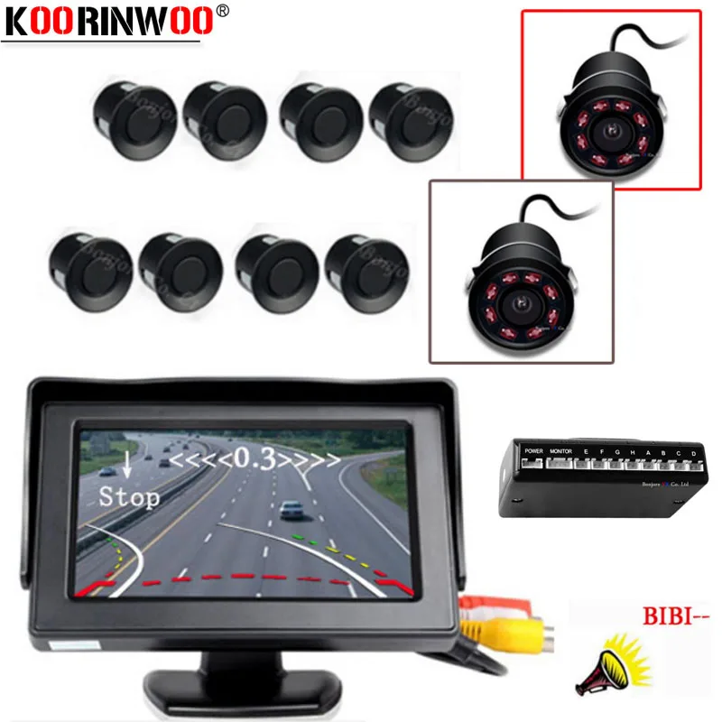 Koorinwoo HD парктроник датчик парковки автомобиля 8 зонд 22 мм сигнализация