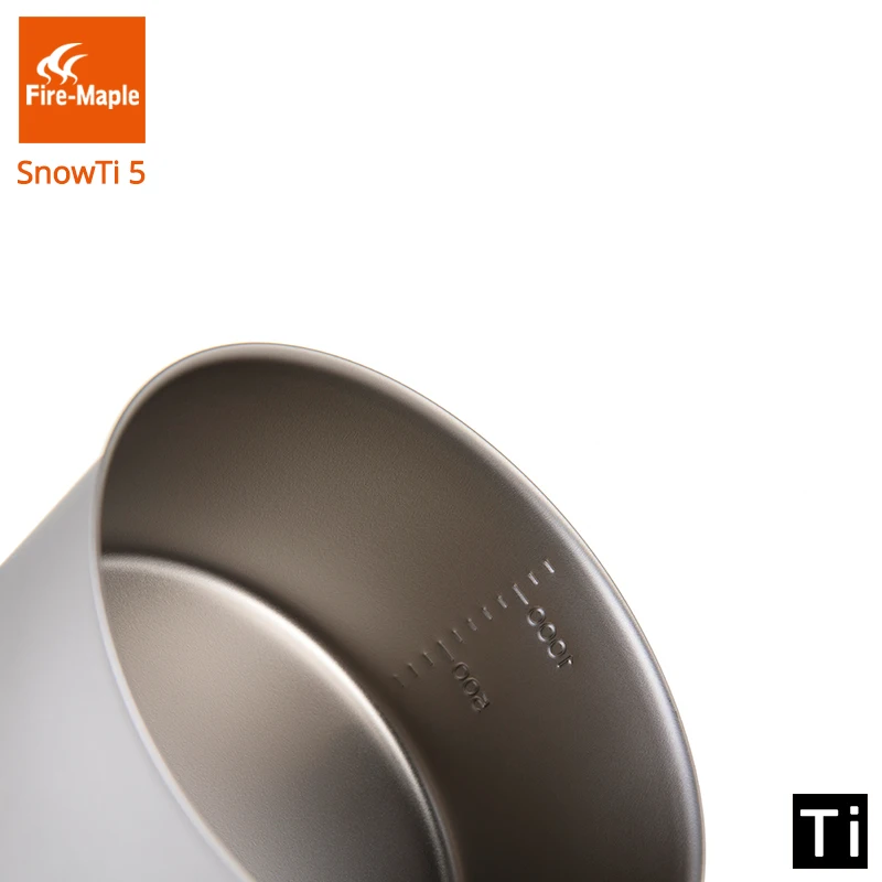 Походный горшок Fire Maple SnowTi 5 портативный Снежный титановый котелок 195 л