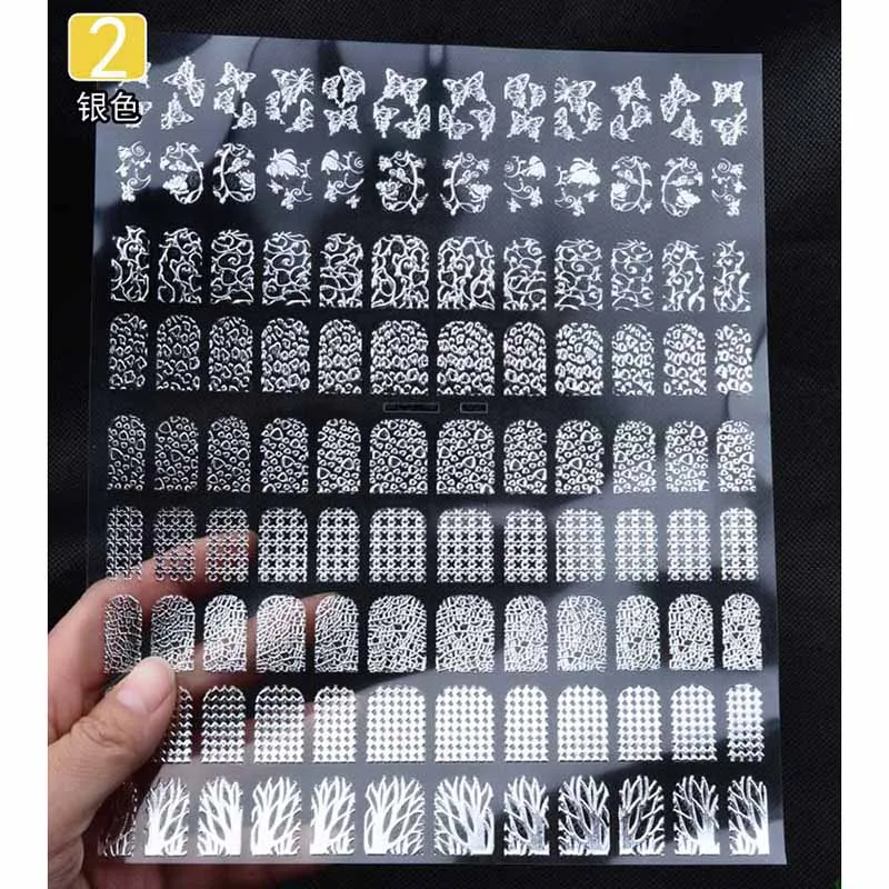 Маникюрный 3D стикер для ногтей DIY Наклейка s& disticles Carapace Pet стикер для ногтей 3 вида белый черный серебряный розовый Буле Комплексная - Цвет: Silver 3