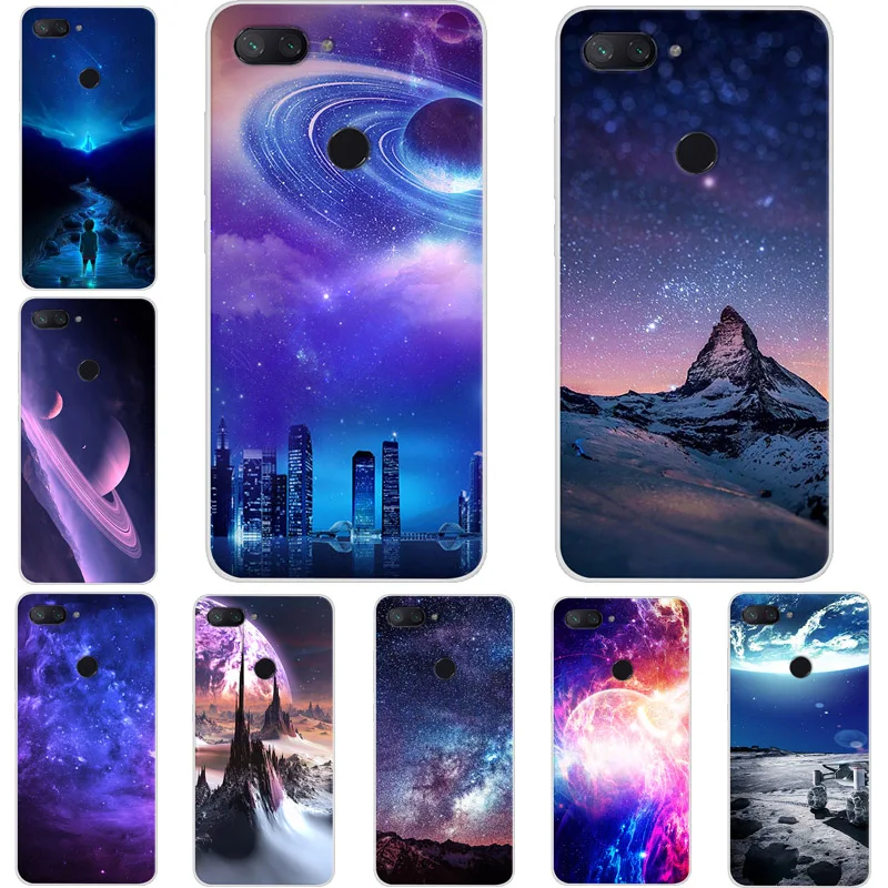 

Silicone Case For Xiaomi mi 8 Lite Soft Art Print Back Cover For Xiaomi mi8 Lite Clear bumper Phone Case For Xiomi mi 8 Youth