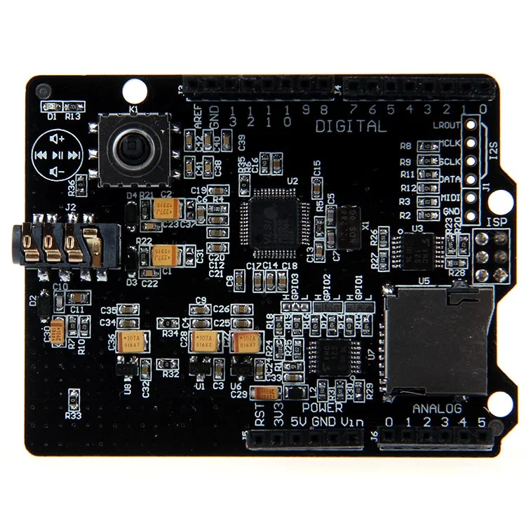 High quality Audio player module MP3 MUSIC PLAY Music Shield V2.0 Audio decoder module audio-player : image High quality Audio player module MP3 MUSIC PLAY Music Shield V2.0 Audio decoder module audio-player