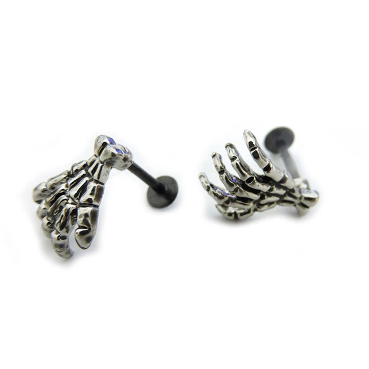 1pcs Punk Men kull Hand Lip Stud Piercing Shellhard Labret Tunnel Body Piercing Jewelry For Women Femme Jewellery Accessories