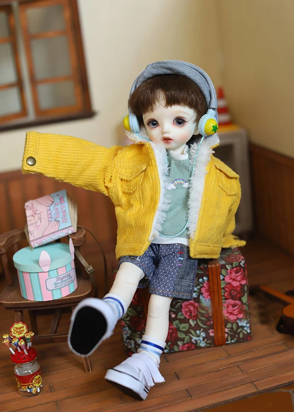 Кукольное пальто теплая пушистая хлопковая стеганая куртка для 1/6 1/4 BJD YOSD MSD кукла аксессуары для кукольной одежды розовое пальто желтый цвет