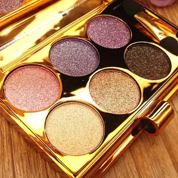 

BearPaw 6 Colors Diamond Bright Eyeshadow Makeup Palette Nude Smoky Makeup Set Eye Shadow women Beauty makeup