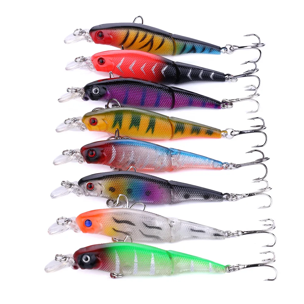 40PCS NEW multi jointed fishing lure jointed lure 8.8CM 7.4G hand