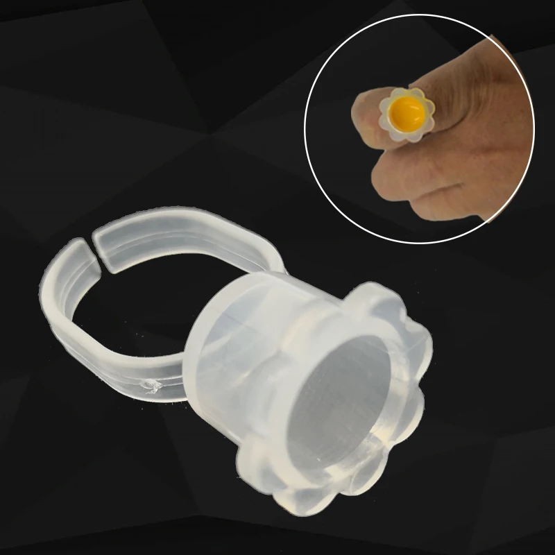 

Permanent Makeup Accessories Disposable Tattoo Ink Cups Microblading Pigment Ring Cups Glue Holder Tools Tattoo Equipment Supply