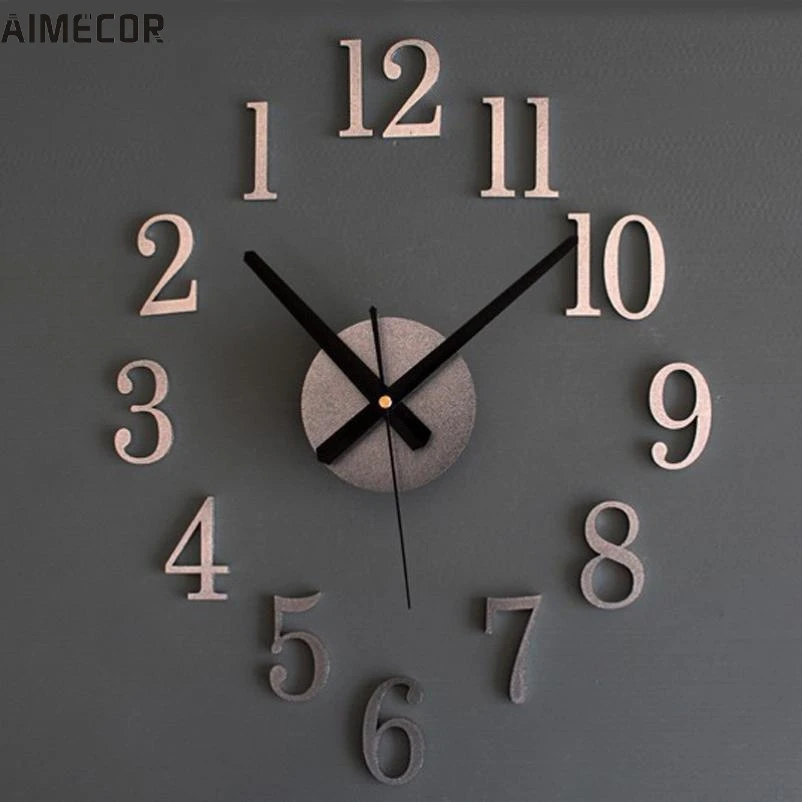 Aimecor Happy home классические модные домашние часы с верным 3D стерео Diy металлические