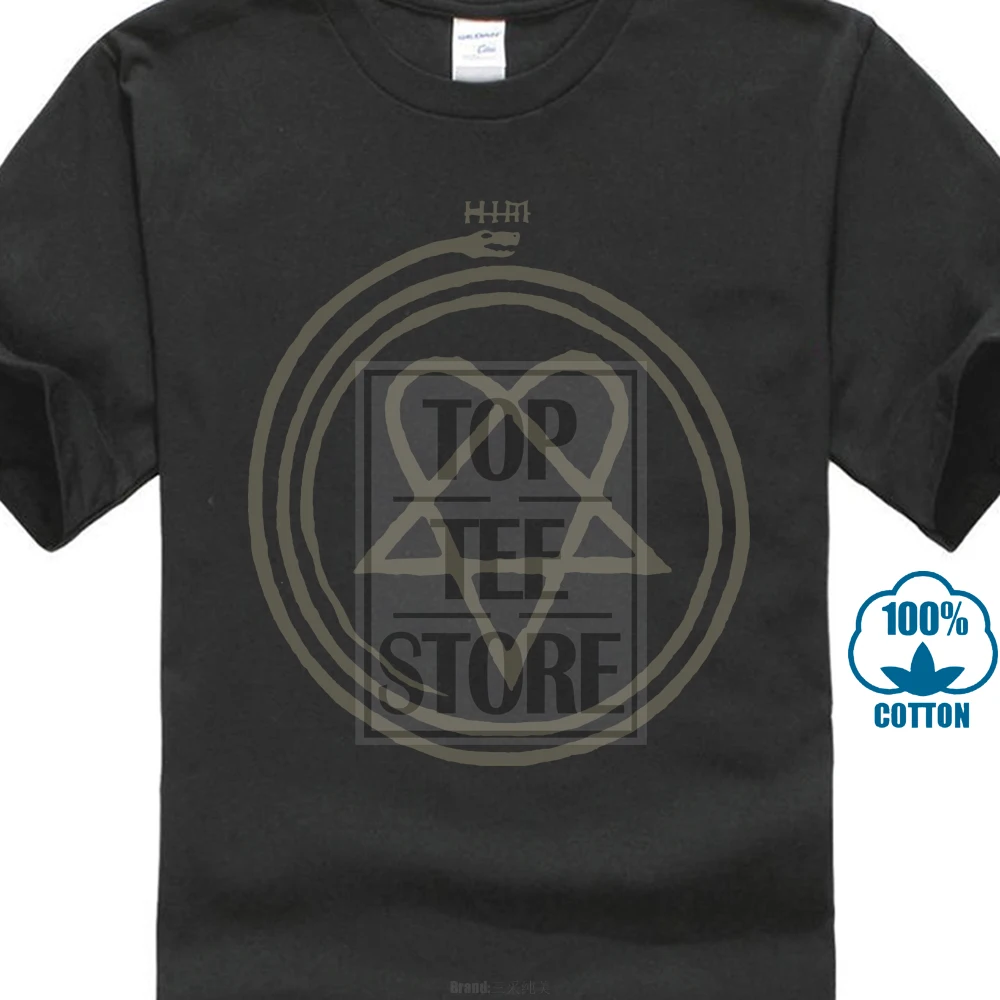 

Him H.I.M. Tears On Tape Heartagram Mens Black Tshirt Ville Valo Mikko Lindstrom