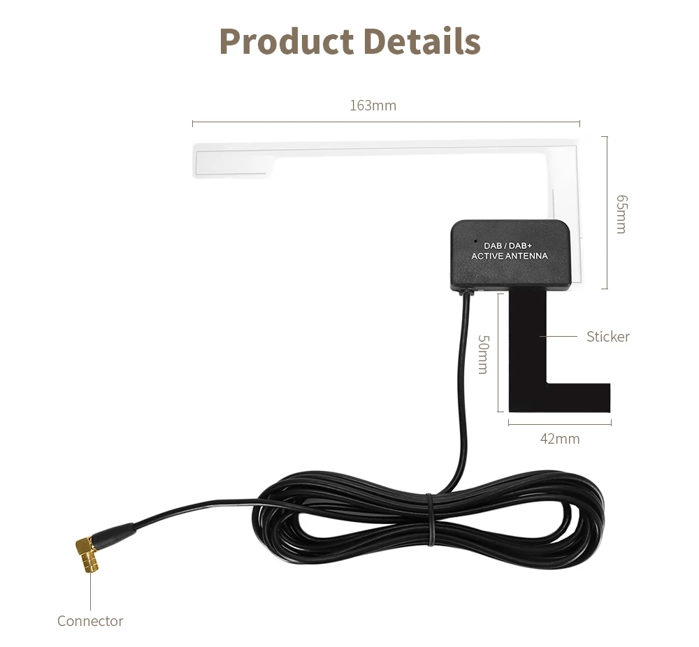 Второе поколение портативный DAB+ Box USB2.0 Автомобильный цифровой радиоприемник для системы Android автомобильный Головной блок dvd-плеер