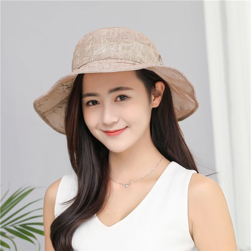 XIANXIANQING 2018 Women's Taiwanese Silk Hat Lady's Flower Hats Women's