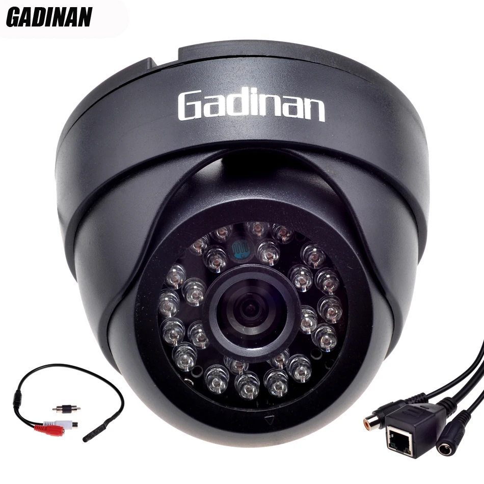 Gadinan ONVIF Wired Audio IP Camera H.264 Network P2P CCTV Indoor Dome Camera With External Audio Pickup 720P/960P/1080P