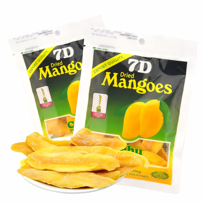 Snacks philippine dried mango 7d dried mango 100g each bag mangoes 3