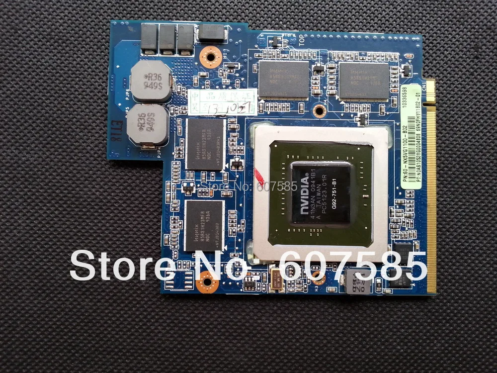  60-NX5VG1100-B02 For ASUS G60J Series VGA Card/Video card G92-751-B1 Tested Free Shipping 