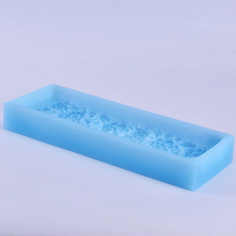 Плоская силиконовая форма для мыла с декоративными узорами на дне для рукоделия