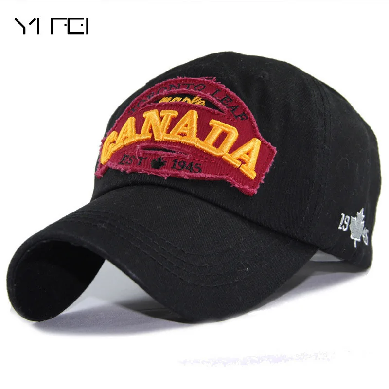 YIFEI الرجال Snapback قبعات Casquette قبعة للنساء الهيب هوب كندا خطابات المطرزة كاب التصحيح أبي قبعة 100% قيعة بيسبول صغيرة