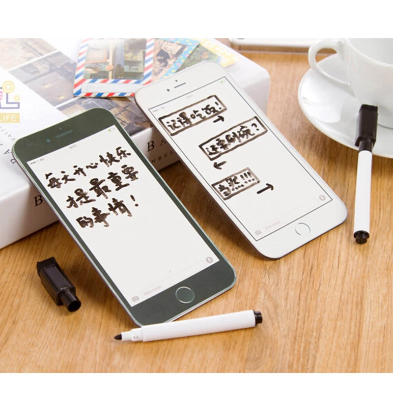 

Creative Fridge Magnet For iPhone6 plus model Magnetic Whiteboard/Memo Pad/Message Board Refrigerator Magnets Home Decoration