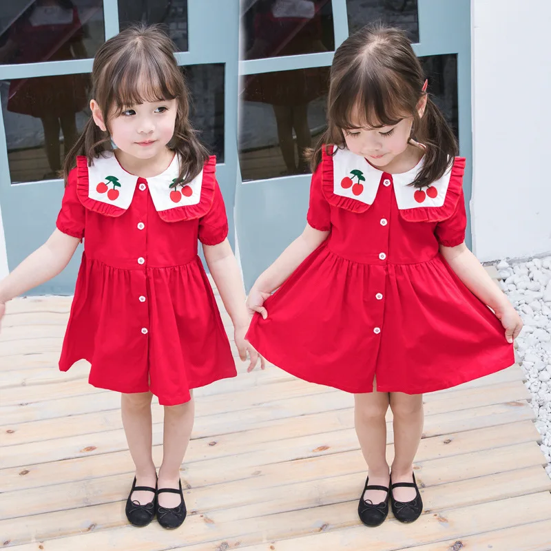 “ Vestido de Verão para a Menina da Crianças Adolescentes 4-10 Yrs