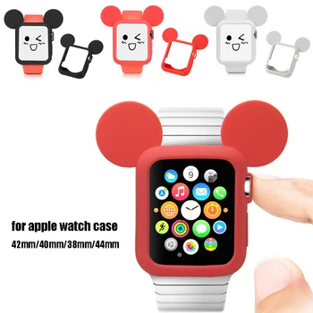 

Cartoon mickey watch case for apple watch case 4 40mm&For apple watch 38mm screen Protector Cover for iwatch 44/42mm serie 3 2 1