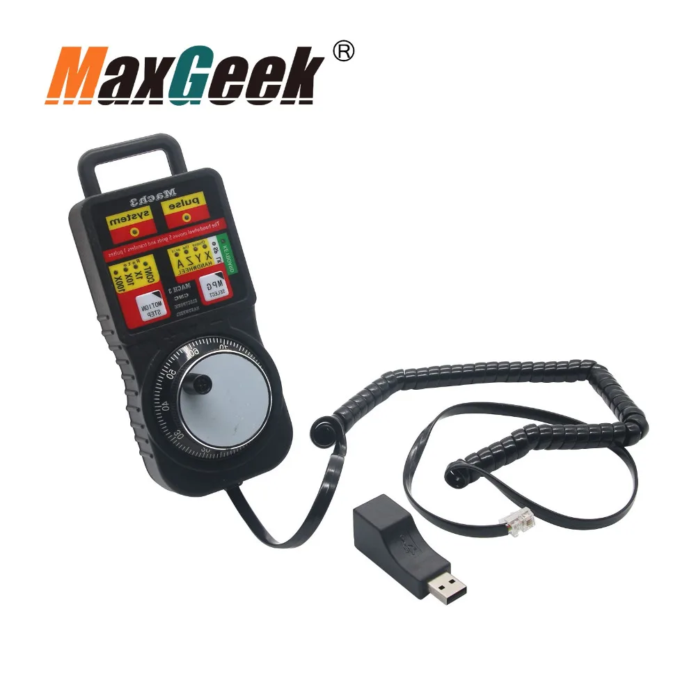 Maxgeek CNC MACH3 беспроводной электронный маховик 4 осевой ручной контроллер USB