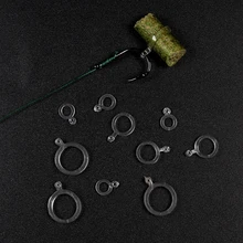120PCS Elastic Baitbands for Carp Fishing Pellets Bait Strips Transparent Rubber Rings Bait Bander Holder Stopping Boilies