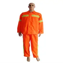 Оранжевый безопасности санитарии Светоотражающие костюм санитарии свободное спецодежда униформа Костюмы