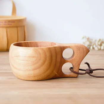 

Travel wooden bowl outdoor portable water bottles easy-carry travel portable wood eco-friend original wood handmade