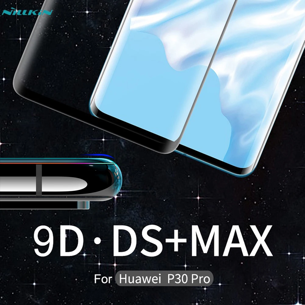 Закаленное стекло 9D 9H для Huawei P30 Pro защита экрана Nillkin DS + защитное с полным