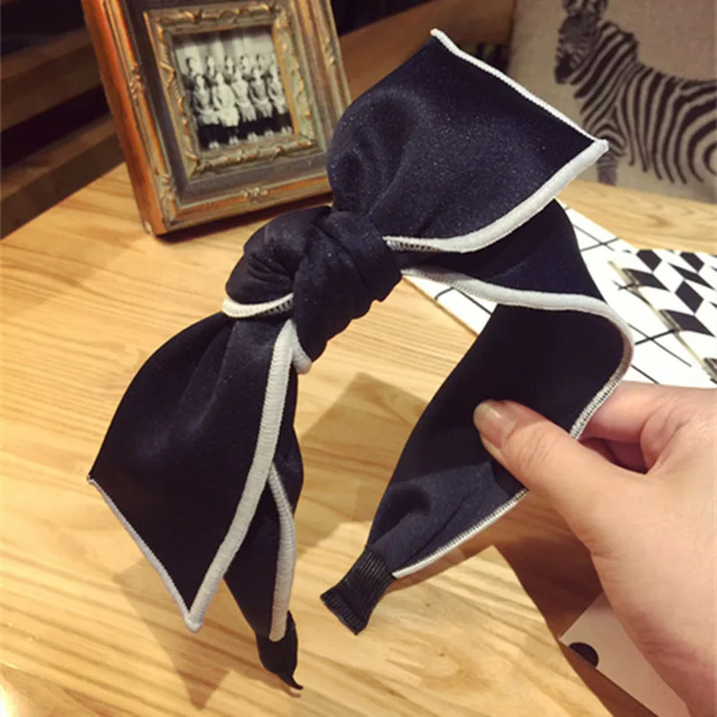 Haimeikang Hair Bows Hair Accessories White Black Rabbit Ear Ears Headbands Women Korea Hairbands Female