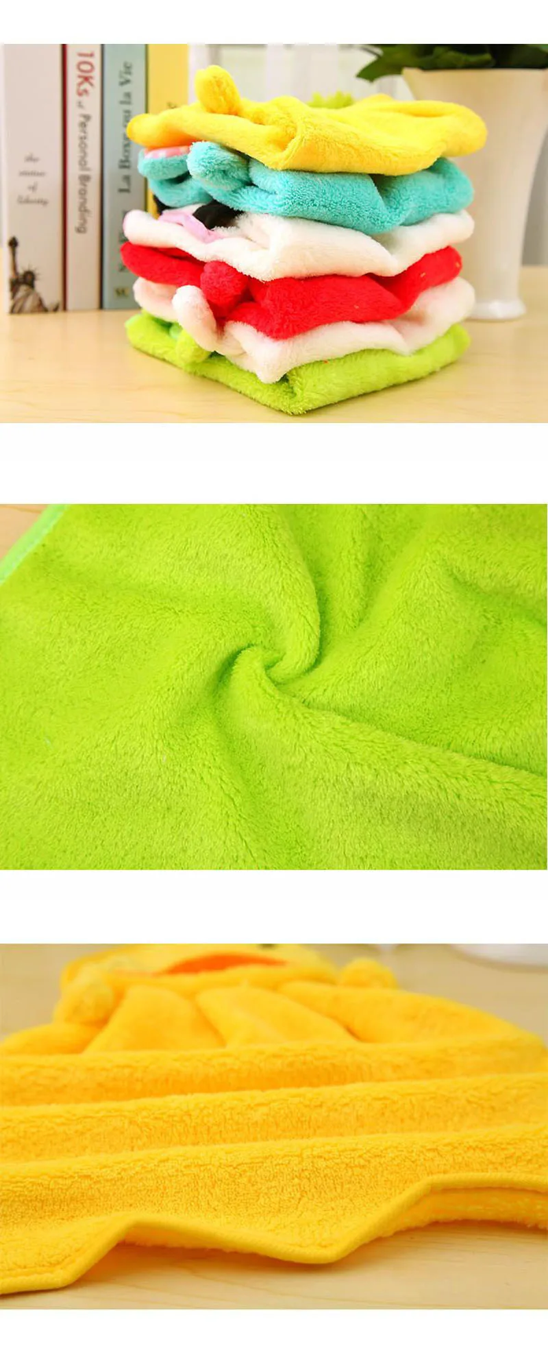 Cartoon Baby Towel Sweet Candy Colored Baby Hand Towel Super Soft Coral Fleece Kid Child Towel Wipe Sweat Hung Towel (5)