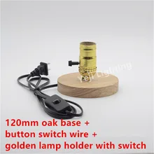 Эдисон Ретро дубовый деревянный Золотой держатель лампы потолочная Роза для настольной лампы декоративная лампа со светодиодной трубкой освещение аксессуары