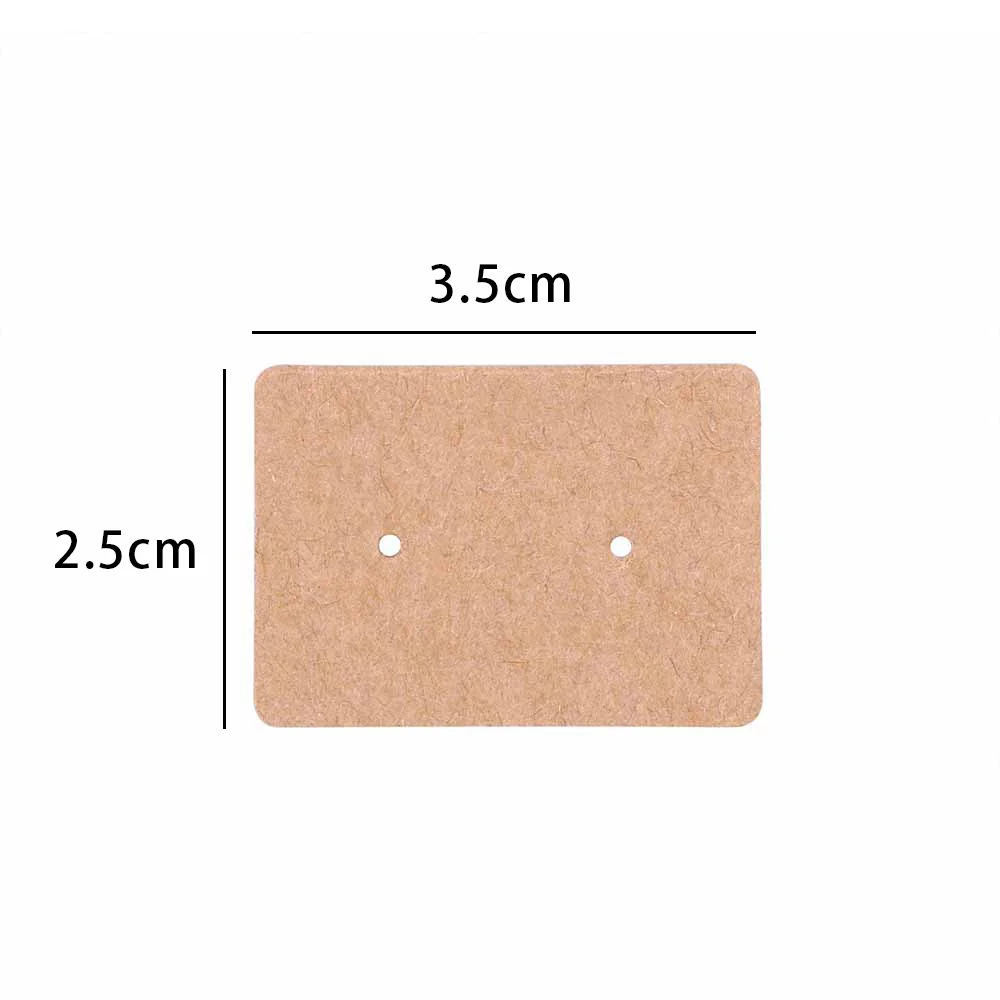 100 Pcs Earring Ear Studs Holder Paper Cards Brown Kraft Paper Jewelry Earring Hanging Display Cards Ear Studs Holder Display