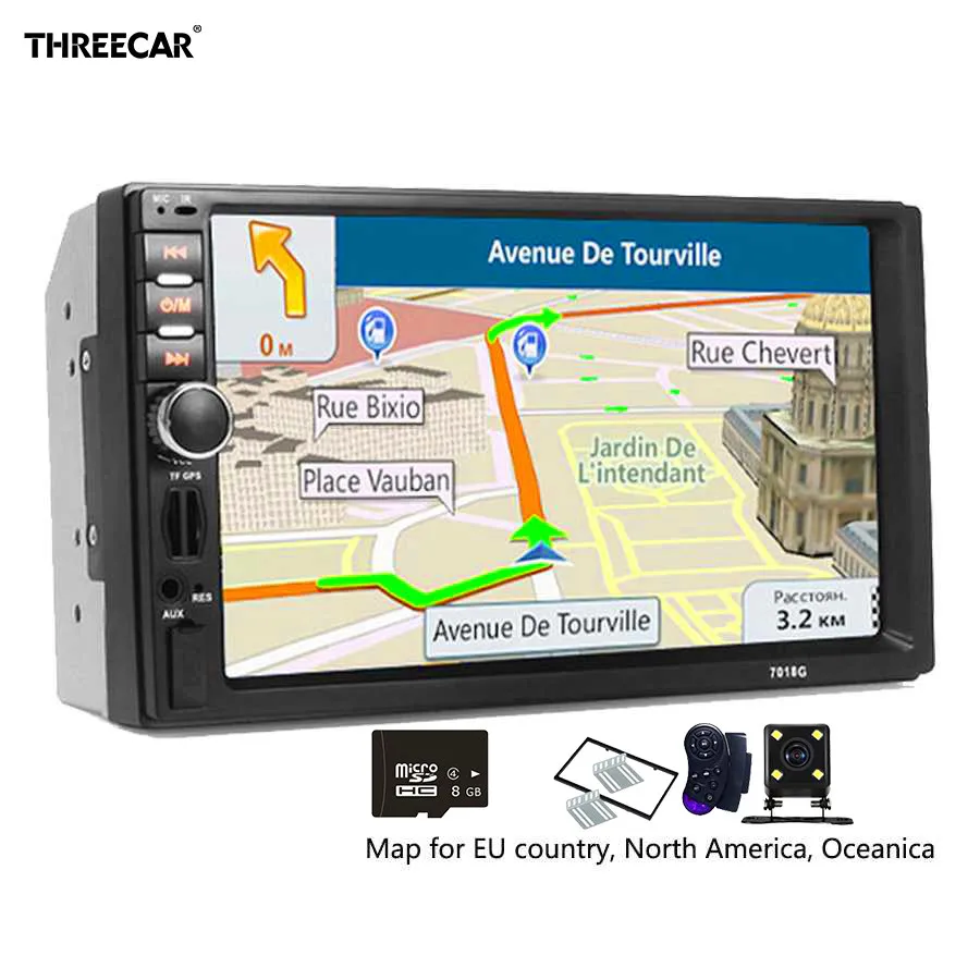 7018G GPS Navigation 2 Din font b Car b font font b Radio b font font