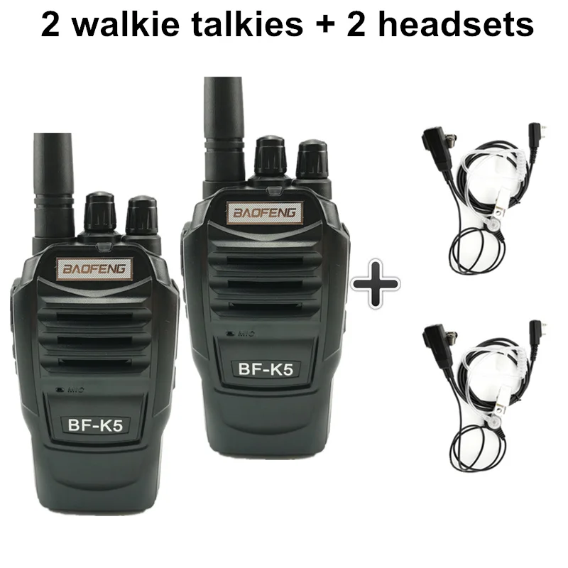 Add 2 tube earpieces 2 шт. Baofeng BF-K5 для отеля портативная рация PTT UHF двухстороннее радио Comunicador ручной HF приемопередатчик Cb радио K5 Ham Радио Woki Toki - Цвет: Add 2 tube earpieces