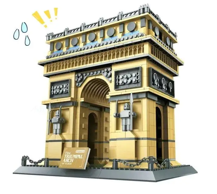 

2019 New Famous Architecture series The French Arc de Triomphe 3D Model Building Blocks Classic Toys gift