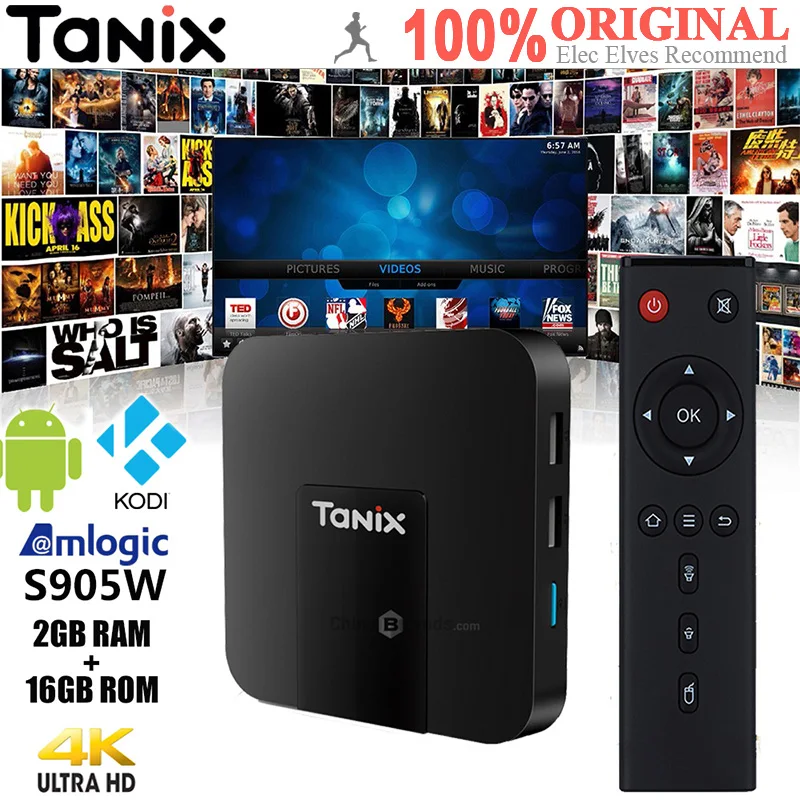  Tanix TX3 Mini 4 K ТВ коробке (Android 7,1, S905W 4 ядра Процессор, Мали-450 GPU, 2G/16G, 2,4 ГГц Wi-Fi, 100 Мбит/с, H.256 4 K 3D, HDMI 2,0) 