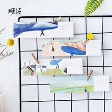 30pcs/pack cartoon whales Bookmark Paper Bookmarkers Promotional Gift Stationery Film Bookmarks For Books Book Markers