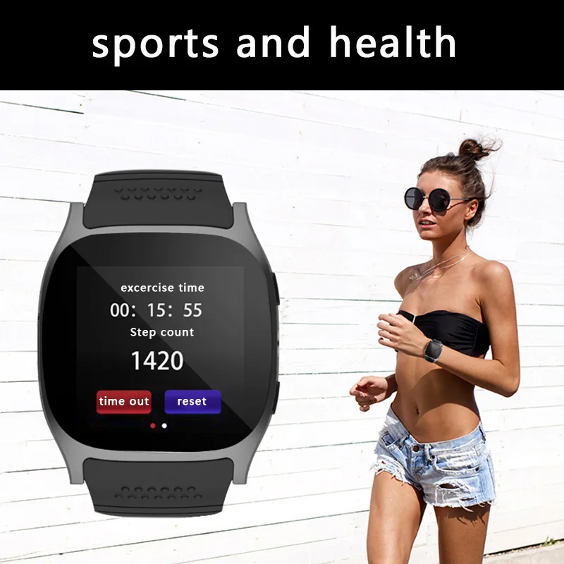 Умные часы с Bluetooth Телефон Mate SIM FM шагомер спортивный Смарт-часы для Android IOS iPhone Samsung