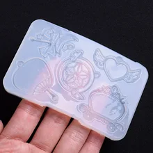 DIY pumpkin carriage fan Silicone Pendant Mold Mould For Epoxy Resin Jewelry Making Tools Craft h652