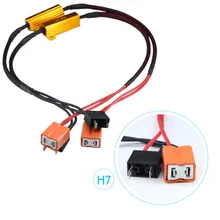 2X Canbus Error Free H7 50 Вт 6Ohm Автомобильный светодиодный фары DRL Противотуманные фары для легких нагрузок проводка резистора декодер компенсатора