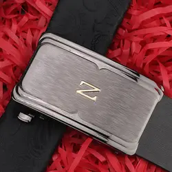 Высокое качество дизайнерская Автоматическая пряжка мужской ремень Z письмо без отверстие талии ремни модные роскошные брендовые