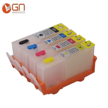 

GN For hp 655 655XL Refillable printer ink cartridges 4 color for HP deskjet 3525 4615 4625 5525 6525 printer with chip