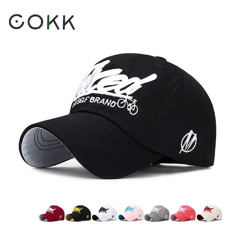 

COKK Snapback Hats Baseball Cap For Women Men Unisex Curved Brim Dad Hat Female Adjustable Embroidery Letter Men Cap Kpop Gorras