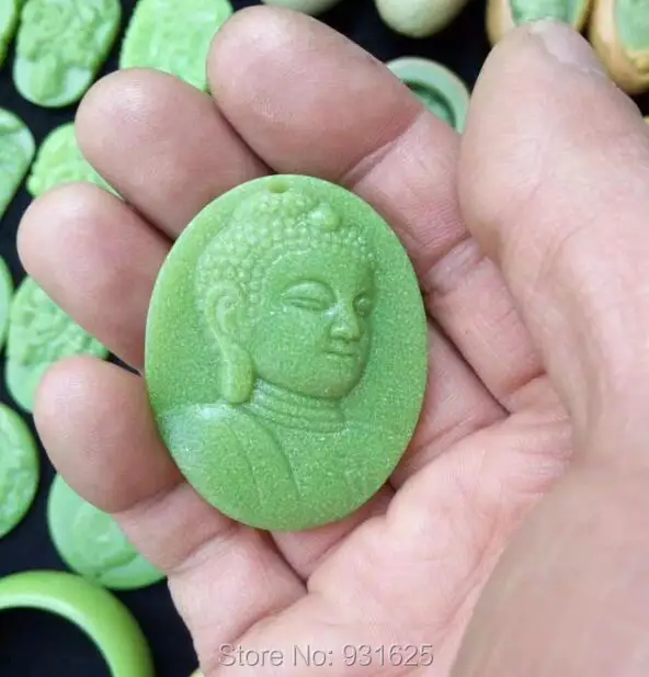 Natural Fluorite Luminous Stone Carved Chinese Kwan Yin Buddha Lucky