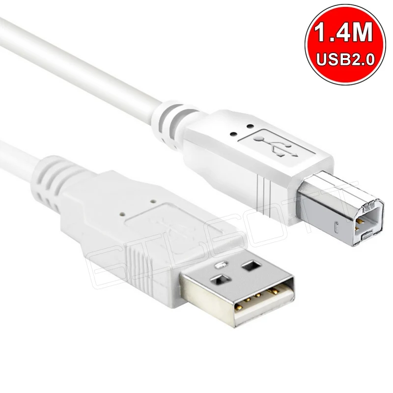 

USB 2.0 Type A Male to B Male Scanner Printer Snyc Data Cable Cord 1.4m